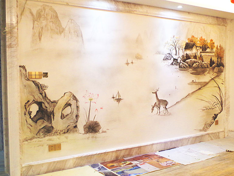 張家港錦潤華庭沙發(fā)背景墻